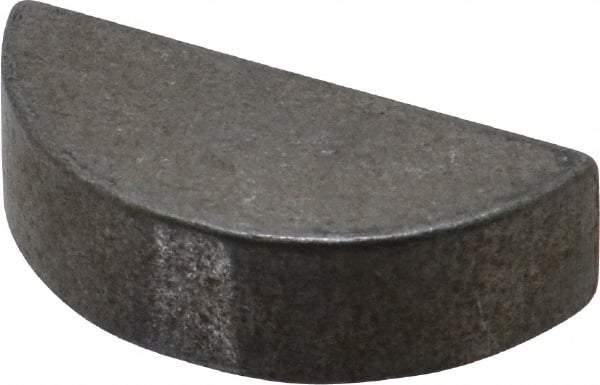 Made in USA - #1211 Standard Woodruff Key - 1-3/8" Long x 3/8" Wide, Steel - Exact Tool & Supply