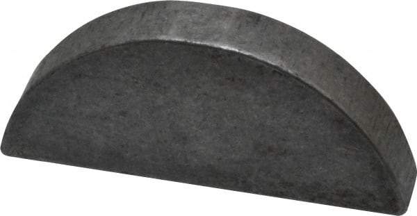 Made in USA - #812 Standard Woodruff Key - 1-1/2" Long x 1/4" Wide, Steel - Exact Tool & Supply