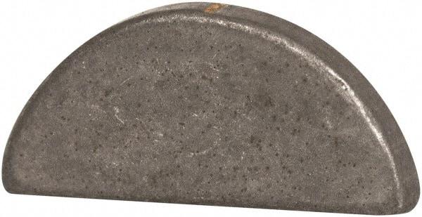 Made in USA - #203 Standard Woodruff Key - 3/8" Long x 1/16" Wide, Alloy Steel - Exact Tool & Supply