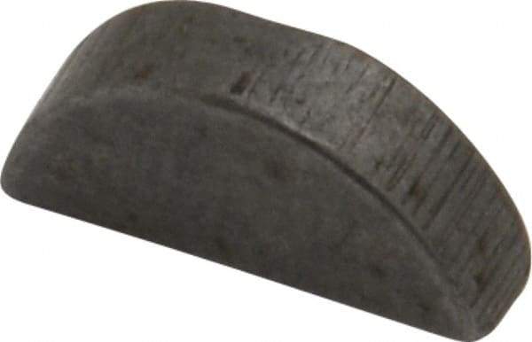 Made in USA - #303 Standard Woodruff Key - 3/8" Long x 3/32" Wide, Alloy Steel - Exact Tool & Supply