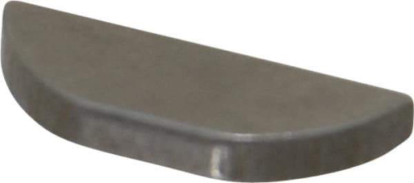 Made in USA - #204 Standard Woodruff Key - 1/2" Long x 1/16" Wide, Alloy Steel - Exact Tool & Supply