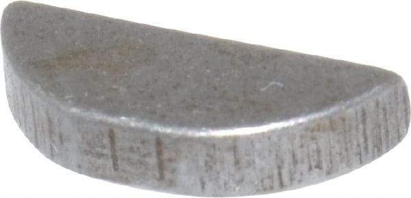 Made in USA - #304 Standard Woodruff Key - 1/2" Long x 3/32" Wide, Alloy Steel - Exact Tool & Supply