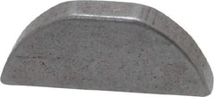 Made in USA - #405 Standard Woodruff Key - 5/8" Long x 1/8" Wide, Alloy Steel - Exact Tool & Supply