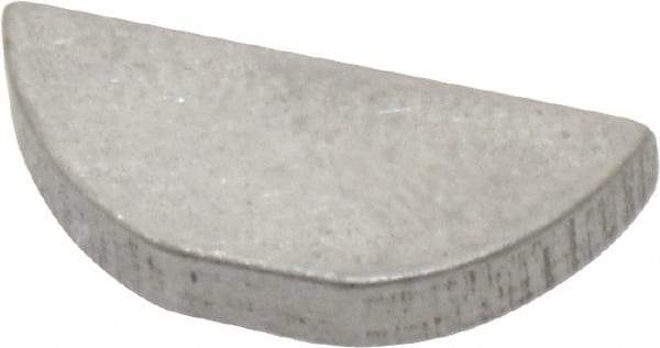 Made in USA - #406 Standard Woodruff Key - 3/4" Long x 1/8" Wide, Alloy Steel - Exact Tool & Supply