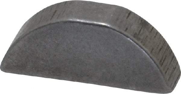 Made in USA - #606 Standard Woodruff Key - 3/4" Long x 3/16" Wide, Alloy Steel - Exact Tool & Supply
