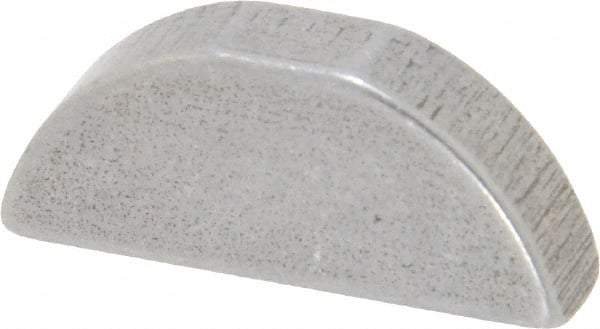 Made in USA - #607 Standard Woodruff Key - 7/8" Long x 3/16" Wide, Alloy Steel - Exact Tool & Supply