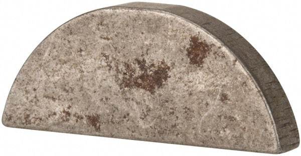 Made in USA - #812 Standard Woodruff Key - 1-1/2" Long x 1/4" Wide, Alloy Steel - Exact Tool & Supply