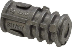 Powers Fasteners - 1/2" Diam, 1/2" Drill, Lag Shield Concrete Anchor - Zamac Alloy, Zinc-Plated Finish, Flat Head - Exact Tool & Supply