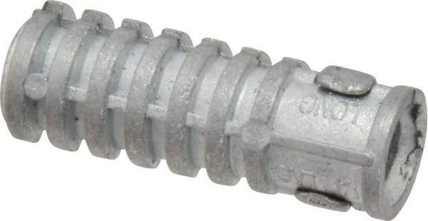 Powers Fasteners - 1/2" Diam, 1/2" Drill, Lag Shield Concrete Anchor - Zamac Alloy, Zinc-Plated Finish, Flat Head - Exact Tool & Supply