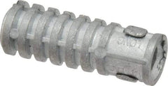 Powers Fasteners - 1/2" Diam, 1/2" Drill, Lag Shield Concrete Anchor - Zamac Alloy, Zinc-Plated Finish, Flat Head - Exact Tool & Supply