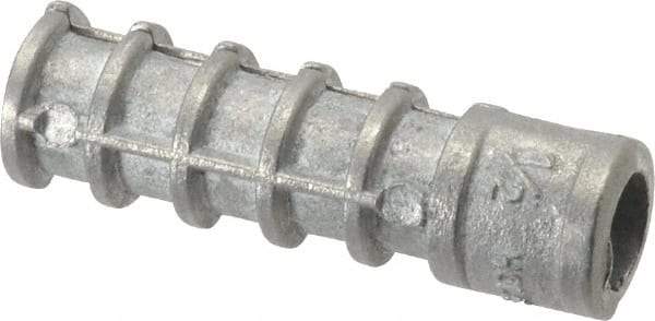 Powers Fasteners - 1/2" Diam, 1/2" Drill, Lag Shield Concrete Anchor - Zamac Alloy, Zinc-Plated Finish, Flat Head - Exact Tool & Supply