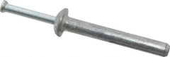 Powers Fasteners - 1/4" Diam, 1/4" Drill, 2" OAL, 2-5/8" Min Embedment Hammer Drive Concrete Anchor - Steel (Drive Pin)/Zamac Alloy (Body), Zinc-Plated Finish, Mushroom Head - Exact Tool & Supply