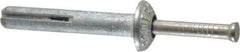 Powers Fasteners - 1/4" Diam, 1/4" Drill, 1-1/2" OAL, 1-1/8" Min Embedment Hammer Drive Concrete Anchor - Stainless Steel (Drive Pin)/Zamac Alloy (Body), Zinc-Plated Finish, Mushroom Head - Exact Tool & Supply