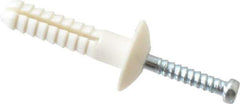 Powers Fasteners - 1/4" Diam, 1/4" Drill, 1" OAL, 1" Min Embedment Hammer Drive Concrete Anchor - Nylon (Body)/Steel (Drive Pin), Zinc-Plated Finish, Mushroom Head - Exact Tool & Supply