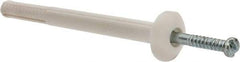 Powers Fasteners - 1/4" Diam, 1/4" Drill, 3" OAL, 2-1/4" Min Embedment Hammer Drive Concrete Anchor - Nylon (Body)/Steel (Drive Pin), Zinc-Plated Finish, Mushroom Head - Exact Tool & Supply