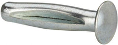 Powers Fasteners - 3/8" Diam, 3/8" Drill, 2" OAL, 1" Min Embedment Split-Drive Concrete Anchor - Steel, Zinc-Plated Finish, Round Head - Exact Tool & Supply