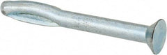Powers Fasteners - 1/4" Diam, 1/4" Drill, 2-1/2" OAL, 3-3/8" Min Embedment Split-Drive Concrete Anchor - Steel, Zinc-Plated Finish, Flat Head - Exact Tool & Supply