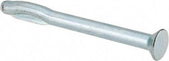 Powers Fasteners - 1/4" Diam, 1/4" Drill, 3" OAL, 4" Min Embedment Split-Drive Concrete Anchor - Steel, Zinc-Plated Finish, Flat Head - Exact Tool & Supply