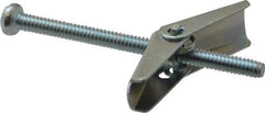 Powers Fasteners - 1/8" Screw, 1/8" Diam, 2" Long, Toggle Bolt Drywall & Hollow Wall Anchor - 3/8" Drill, Zinc Plated, Steel, Grade Zamac 7, Use in Drywall & Wallboard - Exact Tool & Supply