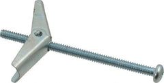 Powers Fasteners - 3/16" Screw, 3/16" Diam, 3" Long, Toggle Bolt Drywall & Hollow Wall Anchor - 1/2" Drill, Zinc Plated, Steel, Grade Zamac 7, Use in Drywall & Wallboard - Exact Tool & Supply
