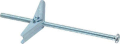 Powers Fasteners - 3/16" Screw, 3/16" Diam, 4" Long, Toggle Bolt Drywall & Hollow Wall Anchor - 1/2" Drill, Zinc Plated, Steel, Grade Zamac 7, Use in Drywall & Wallboard - Exact Tool & Supply