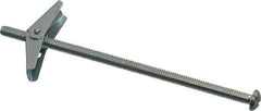 Powers Fasteners - 1/4" Screw, 1/4" Diam, 6" Long, Toggle Bolt Drywall & Hollow Wall Anchor - 5/8" Drill, Zinc Plated, Steel, Grade Zamac 7, Use in Drywall & Wallboard - Exact Tool & Supply