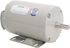 Leeson - 3 Max hp, 3,450 Max RPM, Electric AC DC Motor - 230/460 V Input, Three Phase, 145T Frame, 7/8" Shaft Diam, Rigid Base Mount, TEAO Enclosure - Exact Tool & Supply