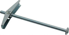 Powers Fasteners - 1/8" Screw, 1/8" Diam, 3" Long, Toggle Bolt Drywall & Hollow Wall Anchor - 3/8" Drill, Zinc Plated, Steel, Grade Zamac 7, Use in Drywall & Wallboard - Exact Tool & Supply