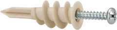 Powers Fasteners - #8 Screw, 9/16" Diam, 1-11/16" Long, 3/8 to 1" Thick, Self Drilling Drywall & Hollow Wall Anchor - Nylon, Use in Wallboard - Exact Tool & Supply