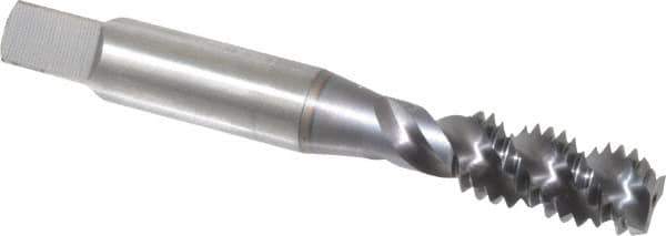 OSG - 3/8-16 UNC 3 Flute 3B Bottoming Spiral Flute Tap - High Speed Steel, TiCN Finish, 2-15/16" OAL, Right Hand Flute, Right Hand Thread, H3, Series 107 - Exact Tool & Supply