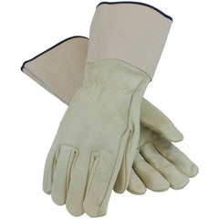 ‎68-101G/XL Leather Drivers Gloves - Top Grain Cowhide Drivers - Superior Grade - Straight Thumb - Gauntlet Cuff - Exact Tool & Supply