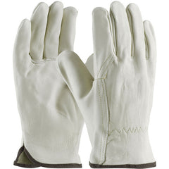 ‎68-116/L Leather Drivers Gloves - Top Grain Cowhide Drivers - Superior Quality - Wing Thumb - Sewn w/ Kevlar - Exact Tool & Supply