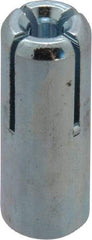 Powers Fasteners - 1/4" Diam, 3/8" Drill, 1" Min Embedment Drop-In Concrete Anchor - Grade 5 Steel, Zinc-Plated Finish, 7/16" Thread Length - Exact Tool & Supply