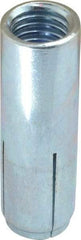 Powers Fasteners - 1/2" Diam, 5/8" Drill, 1-1/8" Min Embedment Drop-In Concrete Anchor - Grade 5 Steel, Zinc-Plated Finish, 13/16" Thread Length - Exact Tool & Supply