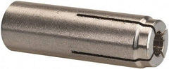 Powers Fasteners - 1/2" Diam, 5/8" Drill, 2-1/4" Min Embedment Drop-In Concrete Anchor - 303 Stainless Steel, 13/16" Thread Length - Exact Tool & Supply