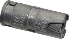Powers Fasteners - 1/2" Diam, 7/8" Drill, 2-1/16" OAL, 2" Min Embedment Single Expansion Concrete Anchor - Zamac Alloy, Flat Head - Exact Tool & Supply