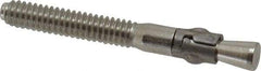 Powers Fasteners - 1/4" Diam, 1/4" Drill, 2-1/4" OAL, 7/8" Min Embedment Wedge Expansion Concrete Anchor - 304 Stainless Steel, Hex Nut Head, Hex Drive, 1-1/4" Thread Length - Exact Tool & Supply