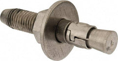 Powers Fasteners - 3/4" Diam, 3/4" Drill, 4-1/4" OAL, Wedge Expansion Concrete Anchor - 304 Stainless Steel, Hex Nut Head, Hex Drive, 2-3/8" Thread Length - Exact Tool & Supply