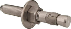Powers Fasteners - 3/4" Diam, 3/4" Drill, 5-1/2" OAL, Wedge Expansion Concrete Anchor - 304 Stainless Steel, Hex Nut Head, Hex Drive, 3-5/8" Thread Length - Exact Tool & Supply