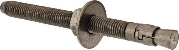 Powers Fasteners - 3/4" Diam, 3/4" Drill, 8-1/2" OAL, 1-1/8" Min Embedment Wedge Expansion Concrete Anchor - 304 Stainless Steel, Hex Nut Head, Hex Drive, 6-5/8" Thread Length - Exact Tool & Supply