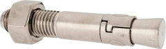 Powers Fasteners - 1" Diam, 1" Drill, 6" OAL, 1-5/8" Min Embedment Wedge Expansion Concrete Anchor - 304 Stainless Steel, Hex Nut Head, Hex Drive, 2-3/8" Thread Length - Exact Tool & Supply