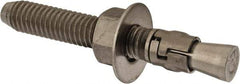 Powers Fasteners - 3/8" Diam, 3/8" Drill, 2-3/4" OAL, Wedge Expansion Concrete Anchor - 316 Stainless Steel, Hex Nut Head, Hex Drive, 1-5/8" Thread Length - Exact Tool & Supply