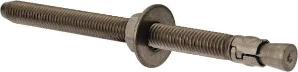 Powers Fasteners - 1/2" Diam, 1/2" Drill, 7" OAL, 7/8" Min Embedment Wedge Expansion Concrete Anchor - 316 Stainless Steel, Hex Nut Head, Hex Drive, 5-5/8" Thread Length - Exact Tool & Supply
