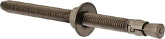 Powers Fasteners - 1/2" Diam, 1/2" Drill, 7" OAL, 7/8" Min Embedment Wedge Expansion Concrete Anchor - 316 Stainless Steel, Hex Nut Head, Hex Drive, 5-5/8" Thread Length - Exact Tool & Supply