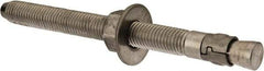 Powers Fasteners - 3/4" Diam, 3/4" Drill, 8-1/2" OAL, 1-3/4" Min Embedment Wedge Expansion Concrete Anchor - 316 Stainless Steel, Hex Nut Head, Hex Drive, 6-5/8" Thread Length - Exact Tool & Supply
