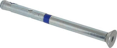 Powers Fasteners - 3/8" Diam, 3/8" Drill, 5" OAL, 1-3/4" Min Embedment Sleeve Concrete Anchor - Grade 5 Steel, Zinc-Plated Finish, Flat Head, Hex Drive - Exact Tool & Supply