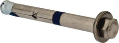 Powers Fasteners - 3/8" Diam, 3/8" Drill, 3-1/2" OAL, 2-1/2" Min Embedment Sleeve Concrete Anchor - 304 Stainless Steel, Hex Head, Hex Drive - Exact Tool & Supply
