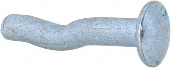 Powers Fasteners - 3/16" Diam, 3/16" Drill, 1" OAL, 2-1/2" Min Embedment Split-Drive Concrete Anchor - Grade 8.2 Steel, Zinc-Plated Finish, Mushroom Head - Exact Tool & Supply