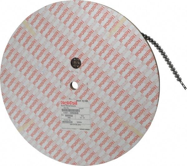 Heli-Coil - #10-32 UNF, 0.38" OAL, Free Running Helical Insert - 9-1/2 Free Coils, Tanged, 304 Stainless Steel, 2D Insert Length - Exact Tool & Supply