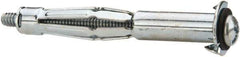 Powers Fasteners - 3/16" Screw, 3/8" Diam, 2-1/2" Long, 3/4 to 1-1/8" Thick, Sleeve Drywall & Hollow Wall Anchor - 3/8" Drill, Zinc Plated, Steel, Grade 5, Use in Concrete, & Masonry, Drywall, Plywood & Wallboard - Exact Tool & Supply
